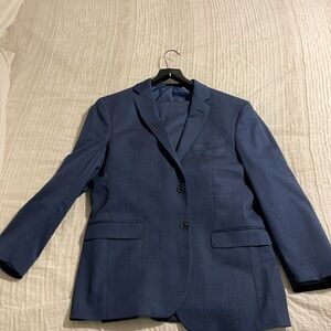 Blue Joseph A Bank suit with matching pants. 1905 slim fit. 41R jacket, 35 waist